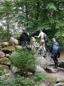 Brckenklettern im Schlosspark Oranienbaum